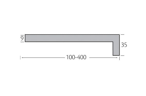 Volschuim paneel haakse hoek 100x35 mm