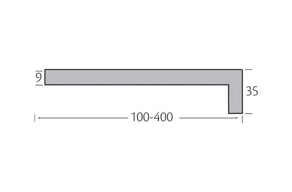 Volschuim paneel haakse hoek 150x35 mm