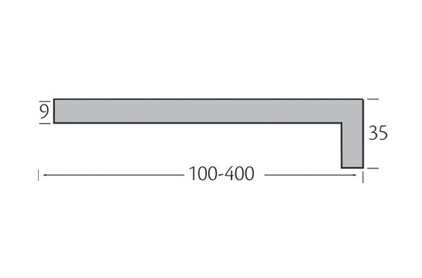 Volschuim paneel haakse hoek 175x35 mm