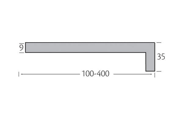 Volschuim paneel haakse hoek 200x35 mm