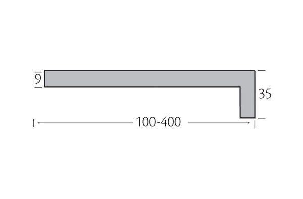 Volschuim paneel haakse hoek 225x35 mm