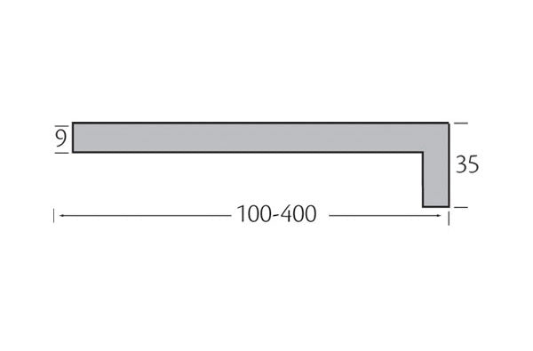 Volschuim paneel haakse hoek 250x35 mm