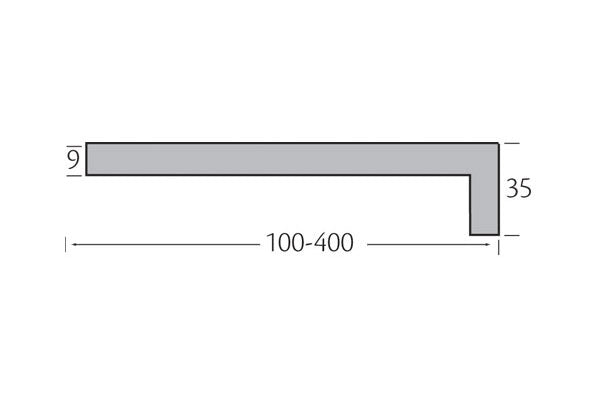 Volschuim paneel haakse hoek 400x35 mm
