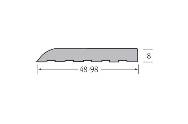 Volschuim afwerkprofiel 98x8 mm