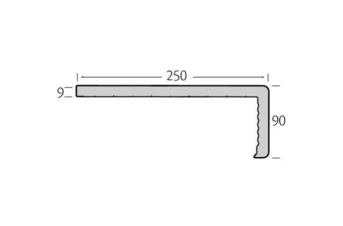 Volschuim paneel haakse hoek 250x90 mm