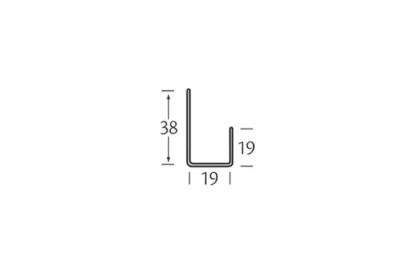 Eindprofiel 19 mm inwendig