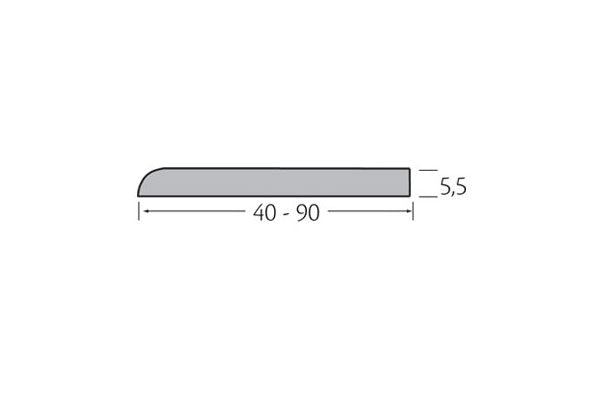 Volschuim afwerkprofiel 40x5,5 mm