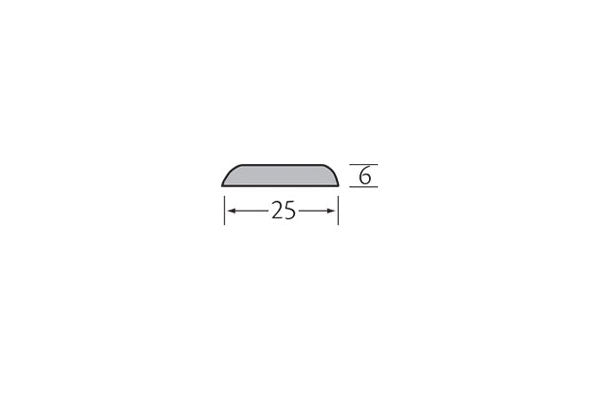 Volschuim afwerkprofiel 25x6 mm