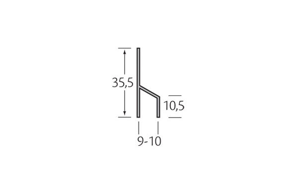 Stoelprofiel 35,5x10,5x10 mm