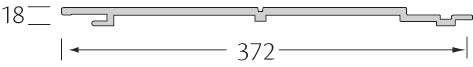 Kerrafront Modern Wood dubbel sponning 332 mm struct