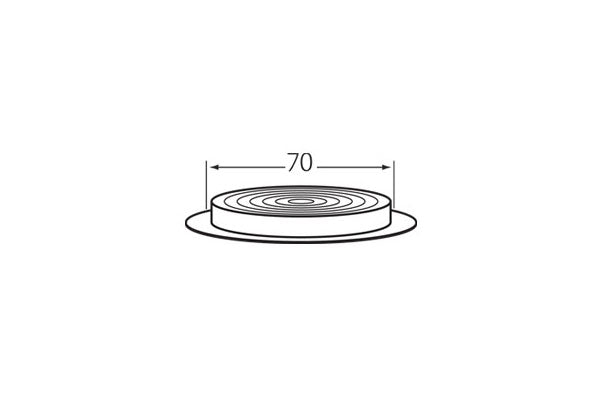 Ventilatierooster rond 70 mm