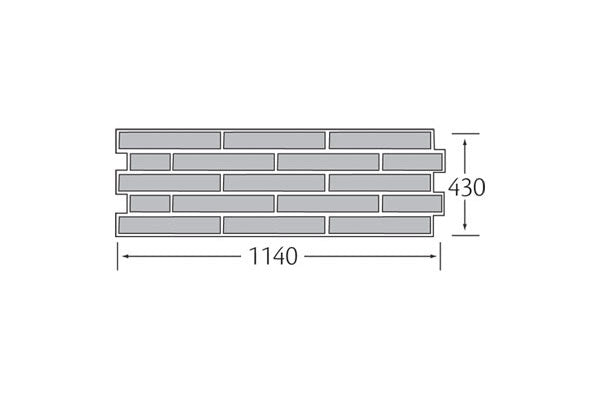 vinyBrick steenstrip 1140x430 mm grijze voeg