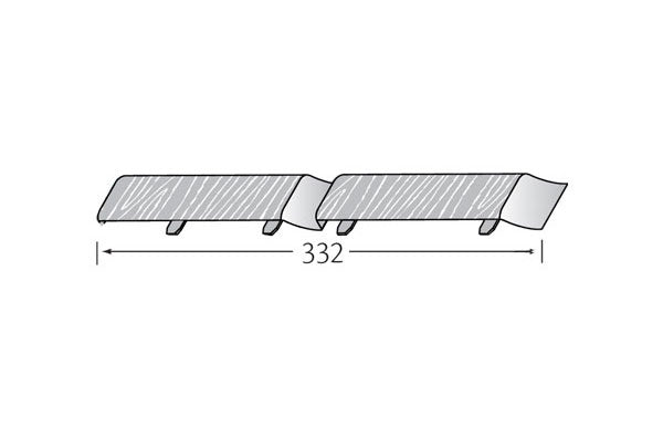 Eurotexx stootvoeg dubbel rabat 332 mm