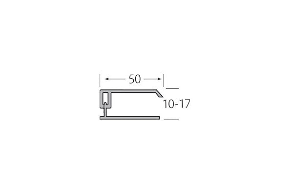 Eindprofiel 2-delig 17 mm inwendig