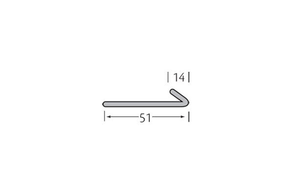 Startprofiel 51x14x1 mm staal
