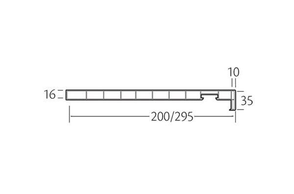 VinyPlus dakrandpaneel 200x16 mm