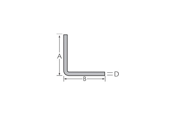 Hoekprofiel 60x60x3 mm afgerond