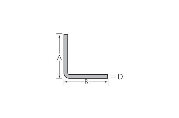Hoekprofiel 90x90x3 mm afgerond