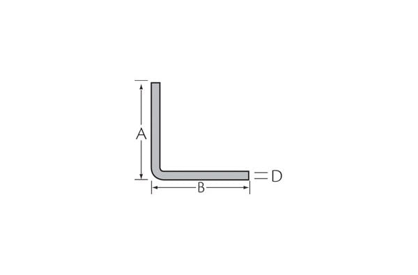 Hoekprofiel 105x105x3 mm afgerond