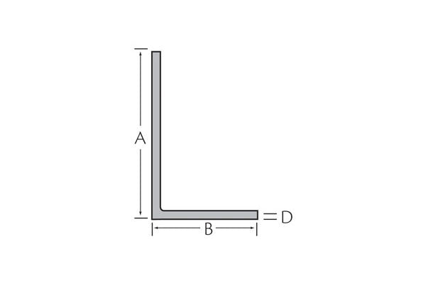 Hoekprofiel 50x30x2,5 mm
