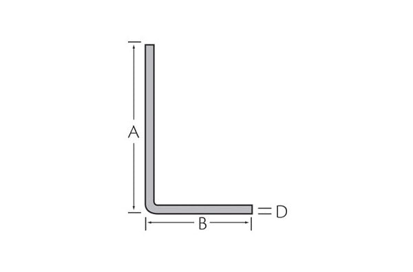 Hoekprofiel 60x20x2 mm afgerond