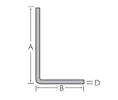 Hoekprofiel 100x80x3 mm afgerond