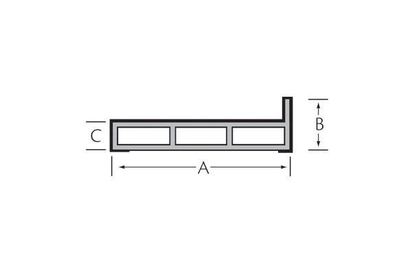Kamerprofiel haakse lip 60x30x15 binnen
