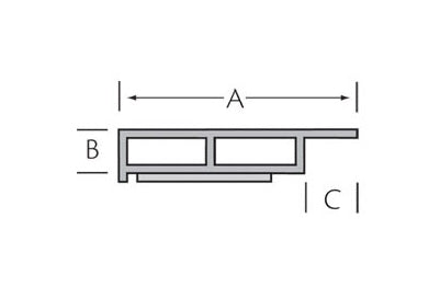 Kamerprofiel aansluitlip zelfkl. 30x7x5 mm