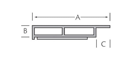 Kamerprofiel aansluitlip zelfkl. 50x7x5 mm