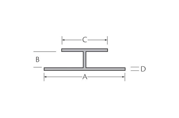H-profiel 31x50x30x1,2 mm
