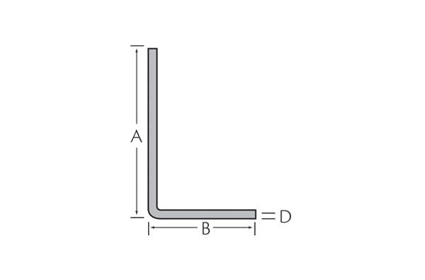 Hoekprofiel 80x40x3 mm afgerond