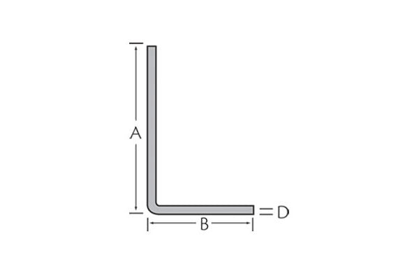 Hoekprofiel 160x80x3,4 mm afgerond