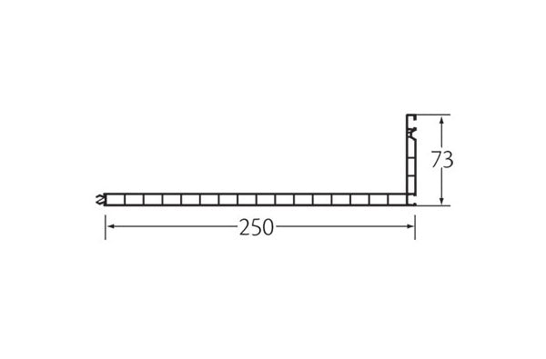 Dagkant bekleding 250 mm