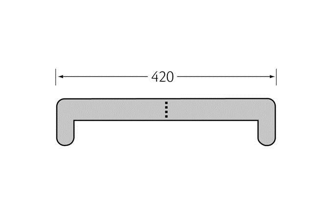 Milinboard type B eindkap 2-zijdig 420 mm