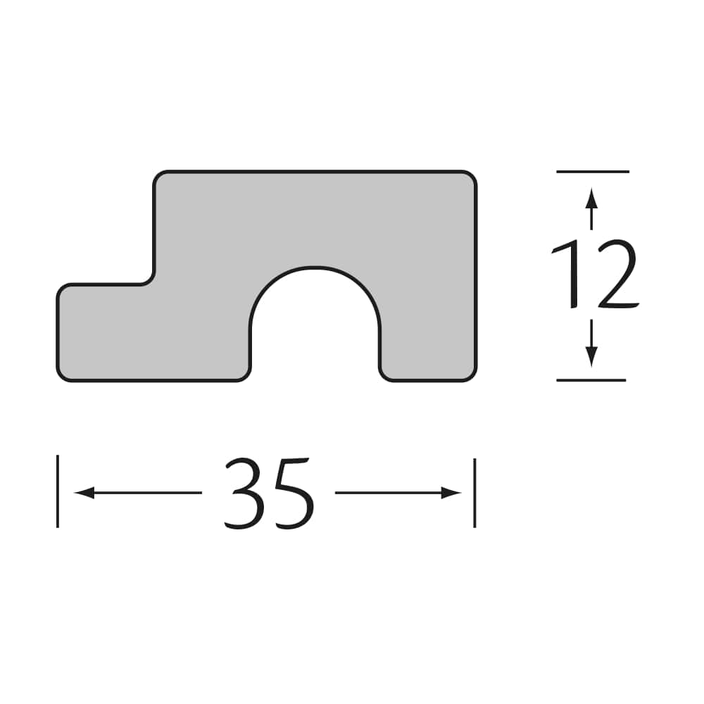 Linerio eindprofiel S 2650x35x12 mm