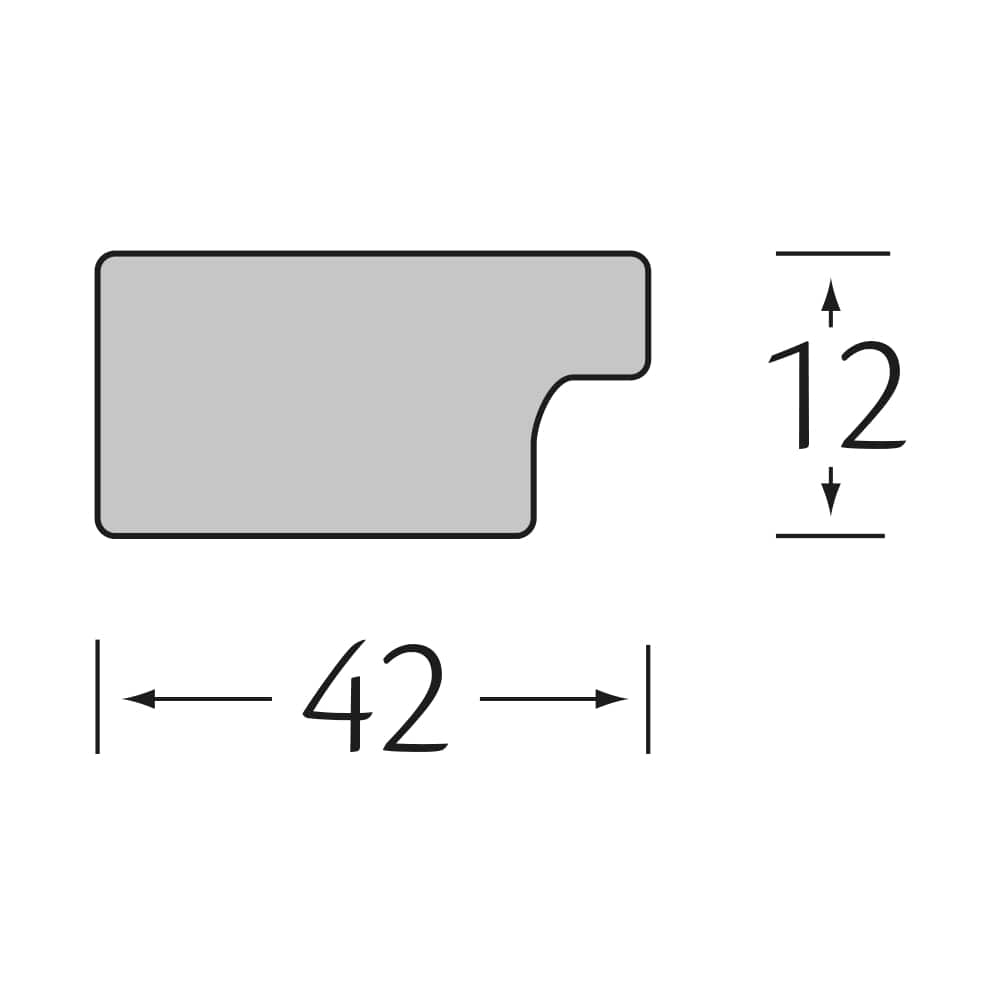 Linerio startprofiel M 2650x42x12 mm