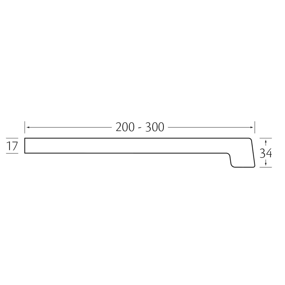 Werzalit vensterbank 25 cm