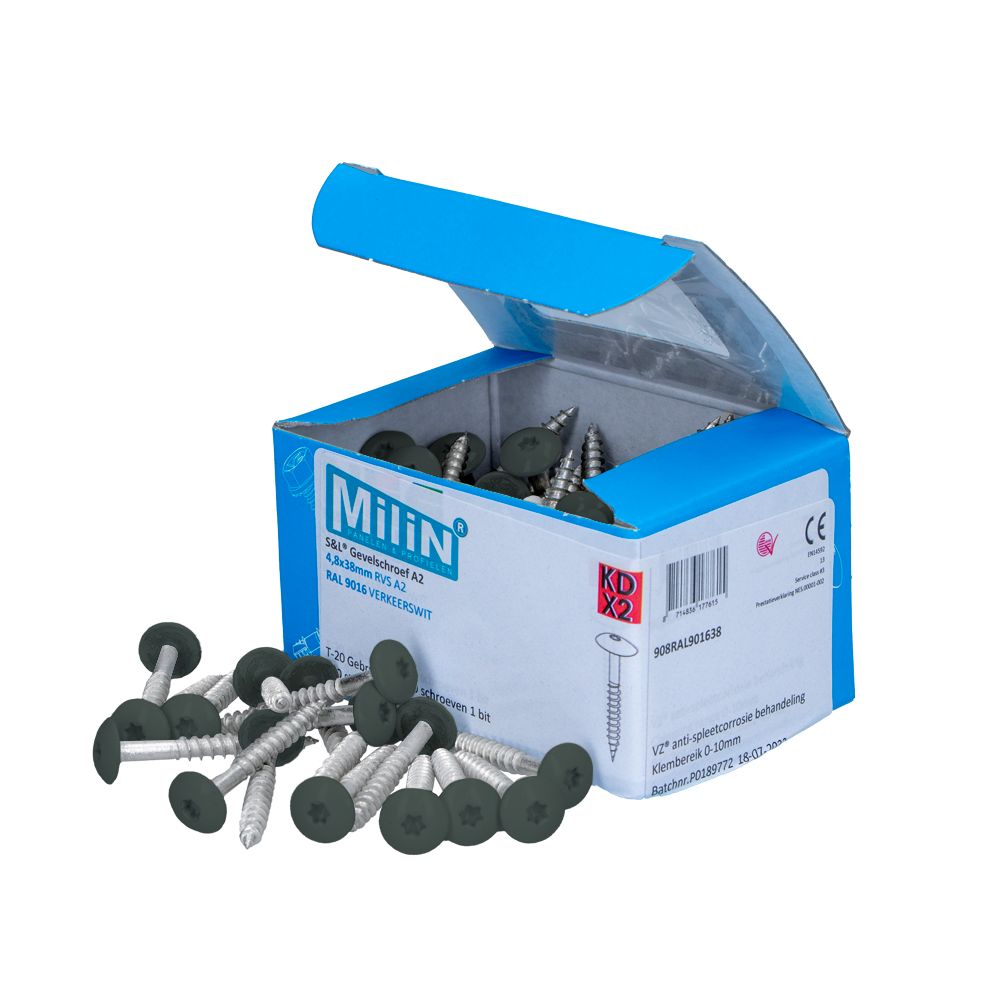 Torx schroef 4.8x38 mm 100 stuks