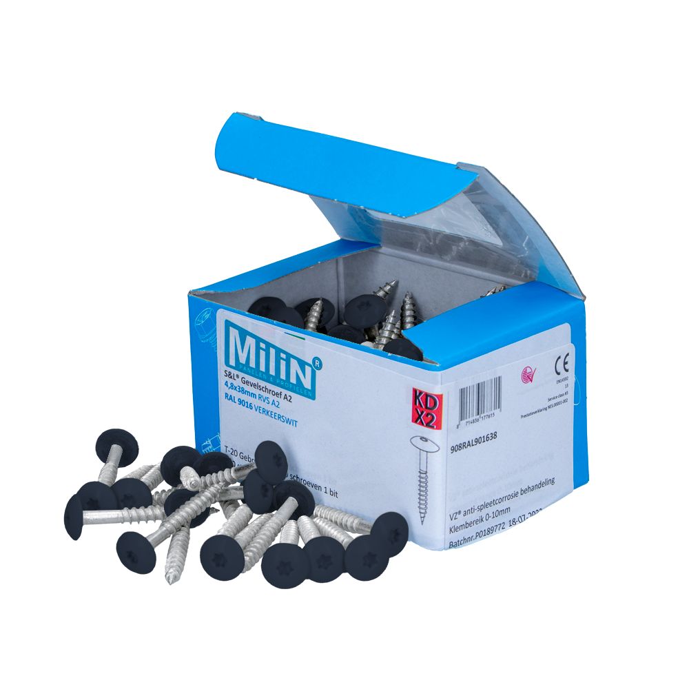 Torx schroef 4.8x38 mm 100 stuks